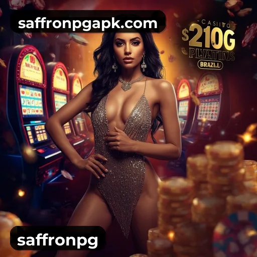 App saffronpg para iOS e Android — interface mobile, login biométrico e PIX integrado